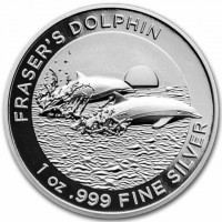 FRASER’S DOLPHIN. 1 oz999 FINE SILVER.