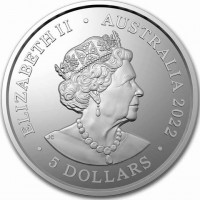 ELIZABETH II. AUSTRALIA 2022. JC. 5 DOLLARS.
