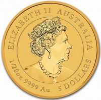 ELIZABETH II AUSTRALIA. JC. 1/20oz 9999 Au 5 DOLLARS.