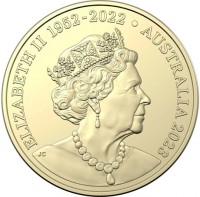 Aluminium Bronze coin Australia KM# 4569 ELIZABETH II 1952 - 2022. AUSTRALIA 2023. JC.