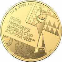 1/2 g9999 Au. FIFA. WOMEN'S. WORLD CUP. AU-NZ-23 TM. FIFA. SMS.