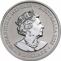 ELIZABETH II 1952 - 2022. AUSTRALIA 2023. JC. 5 DOLLARS.