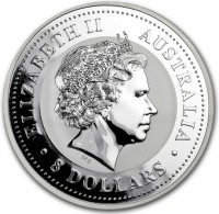 Silver coin Australia KM# 1023 ELIZABETH II. AUSTRALIA. IRB. 8 DOLLARS.