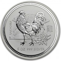 2005. 雞. 5 OZ 999 SILVER.