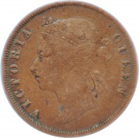 Straits Settlements coin 1 Cent - Victoria (1887 - 1901) obverse obverse of 1 Cent - Victoria (1887 - 1901) coin with KM# 16 from Straits Settlements. Inscription: VICTORIA QUEEN