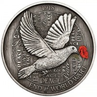 Silver coin Australia KM# 3552 1918. P AH. END of WORLD WAR I.