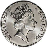 Silver coin Australia KM# 88 ELIZABETH II. AUSTRALIA 1986. RDM.