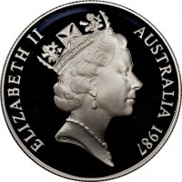 Silver coin Australia KM# 93 ELIZABETH II. AUSTRALIA 1987. RDM.