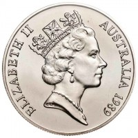 Silver coin Australia KM# 114 ELIZABETH II. AUSTRALIA 1989. RDM.