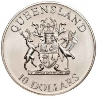 QUEENSLAND. AUDAX·AT·FIDELIS. 10 DOLLARS.