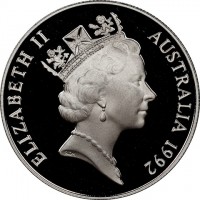 Silver coin Australia KM# 188 ELIZABETH II. AUSTRALIA 1992. RDM.
