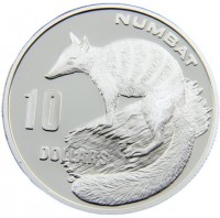 Silver coin Australia KM# 296 NUMBAT. 10. DOLLARS. VG.