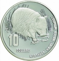 10. DOLLARS. NORTHERN HAIRY-NOSED WOMBAT. VG.