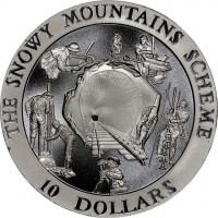 THE SNOWY MOUNTAINS SCHEME. 10 DOLLARS. VG.