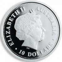 Silver coin Australia KM# 596 ELIZABETH II. AUSTRALIA 2001. IRB. 10 DOLLARS.