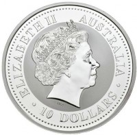 ELIZABETH II. AUSTRALIA. IRB. 10 DOLLARS.