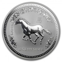 馬. 2002. 10 OZ 999 SILVER.