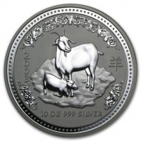 2003 羊. 10 OZ 999 SILVER.