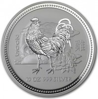 Silver coin Australia KM# 696 2005. 雞. 10 OZ 999 SILVER.