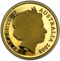 Gold coin Australia KM# 1051 ELIZABETH II. AUSTRALIA 2008. IRB.