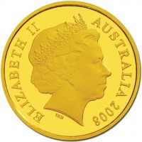 Gold coin Australia KM# 1054 ELIZABETH II. AUSTRALIA 2008. IRB.