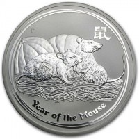 Silver coin Australia 鼠. P. Year of the Mouse.