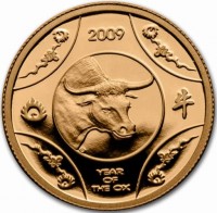 Gold coin Australia KM# 1079 2009. 牛. YEAR. OF. THE OX.