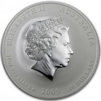 Silver coin Australia KM# 1752 ELIZABETH II AUSTRALIA. IRB. 10oz 999 SILVER 2008 10 DOLLARS.