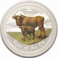 Silver coin Australia KM# 1752a 牛. P. Year of the Ox.