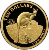 Gold coin Australia KM# 1763 TEN DOLLARS. 1/10 oz9999 Au.