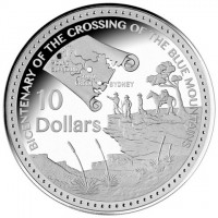 BICENTENARY OF THE CROSSING OF THE BLUE MOUNTAINS. 10 Dollars.