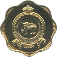 Ceylon coin 10 Cents (1963 - 1971) obverse obverse of 10 Cents (1963 - 1971) coin with KM# 130 from Ceylon. Inscription: இலங்கை ලංකා CEYLON