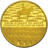 Gold coin Australia FROM ALBANY TO EGYPT. CENTENARY OF THE FIRST AIF CONVOY.