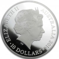 Silver coin Australia ELIZABETH II. AUSTRALIA 2014. IRB.