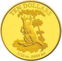 Gold coin Australia TEN DOLLARS 1/10 OZ9999 AU.