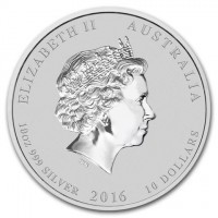 ELIZABETH II AUSTRALIA. IRB. 10oz 999 SILVER 2014 10 DOLLARS.