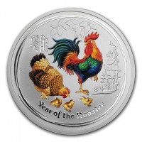 Silver coin Australia KM# 3410a 雞. P. Year of the Rooster.
