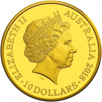 Gold coin Australia KM# 3560 ELIZABETH II. AUSTRALIA 2018. IRB.