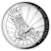 AUSTRALIAN WEGED-TAILD EAGLE. P. 2019 10OZ 9999 SILVER. JM.