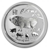 Silver coin Australia KM# 3766 豬. AH. P. YEAR OF THE PIG.