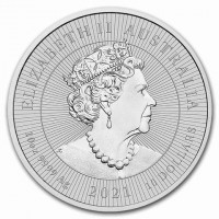 ELIZABETH II AUSTRALIA. JC. 10oz 9999 Ag 2021 10 DOLLARS.