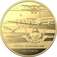 Gold coin Australia KM# 4183 C. 1921 • 2021 AS. ROYAL AUSTRALIAN. AIR FORCE.