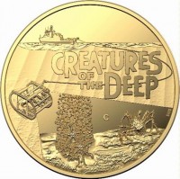 Gold coin Australia KM# 4583 CREATURES. OF. THE DEEP. C. SMS.