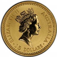 Gold coin Australia KM# 141 ELIZABETH II. AUSTRALIA. RDM. 15 DOLLARS.