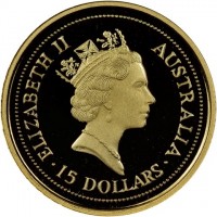 ELIZABETH II. AUSTRALIA. RDM. 15 DOLLARS.