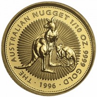 Gold coin Australia KM# 273 THE AUSTRALIAN NUGGET. 1/10 OZ. 9999 GOLD. P. 1995.