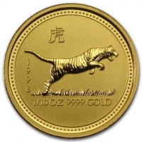 Gold coin Australia KM# 506 虎. 1998. 1/10 OZ 9999 GOLD.