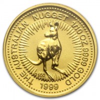 Gold coin Australia KM# 449 THE AUSTRALIAN NUGGET. 1/20 OZ. 9999 GOLD 1998. P100.