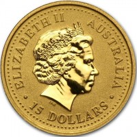 ELIZABETH II. AUSTRALIA. IRB. 15 DOLLARS.