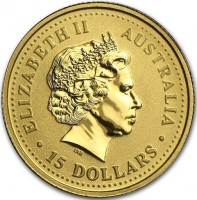 ELIZABETH II. AUSTRALIA. IRB. 15 DOLLARS.